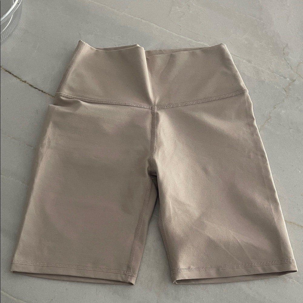 Women's AERI Tan High-Waisted Shorts
